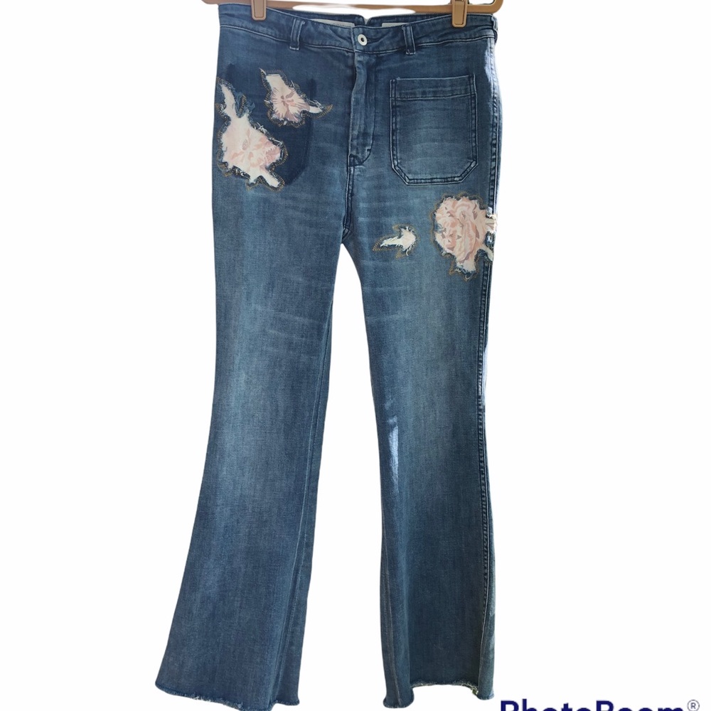 Anthro Pilcro High Rise Bootcut Patchwork Jeans - image 2
